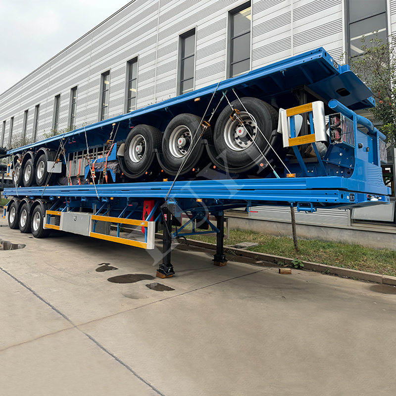 THREE-AXLE FLATBED SEMI-TRAILER CONTAINER TRANSPORTATION EQUIPMENT AND VARIOUS MACHINERY AND EQUIPME