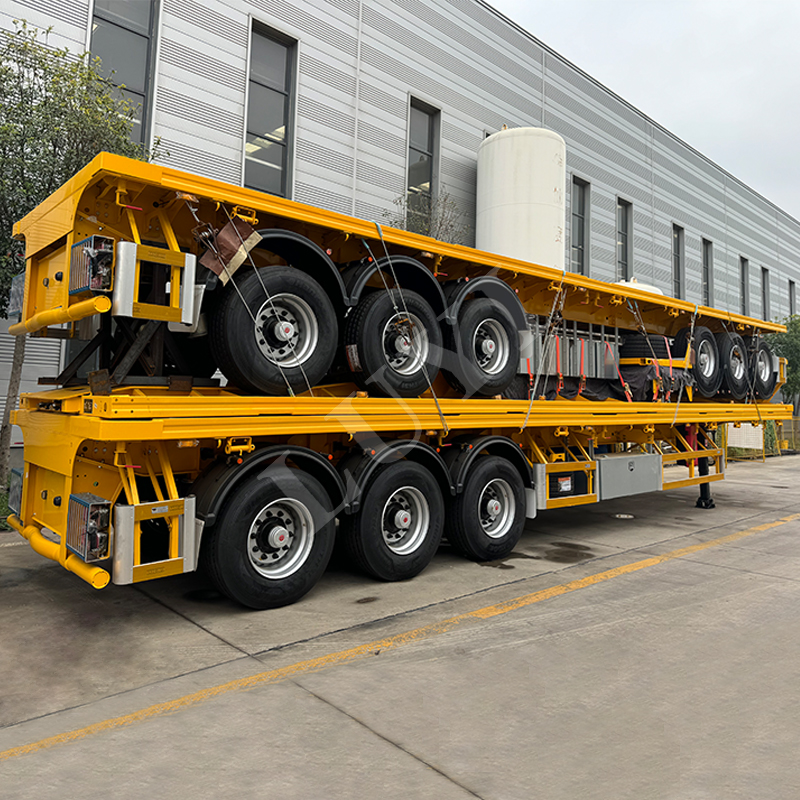 THREE-AXLE FLATBED SEMI-TRAILER CONTAINER TRANSPORTATION EQUIPMENT AND VARIOUS MACHINERY AND EQUIPME