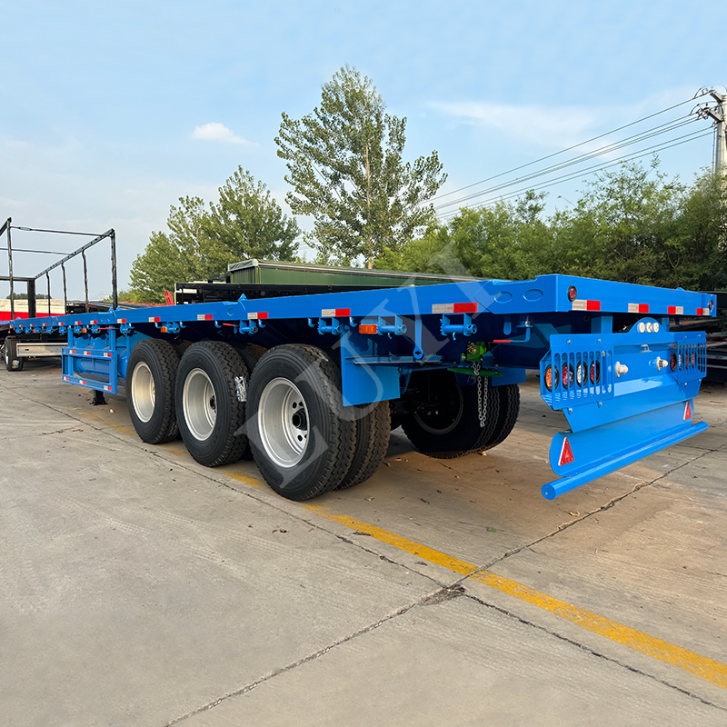 THREE-AXLE FLATBED SEMI-TRAILER CONTAINER TRANSPORTATION EQU