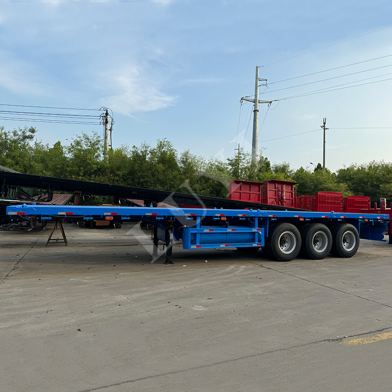 THREE-AXLE FLATBED SEMI-TRAILER CONTAINER TRANSPORTATION EQUIPMENT AND VARIOUS MACHINERY AND EQUIPME