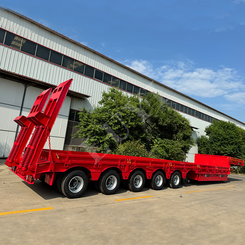European standard 6 axle low flat semi-trailer BRIDGE PREFABRICATED COMPONENTS TRANSPORTATION LOW-BE