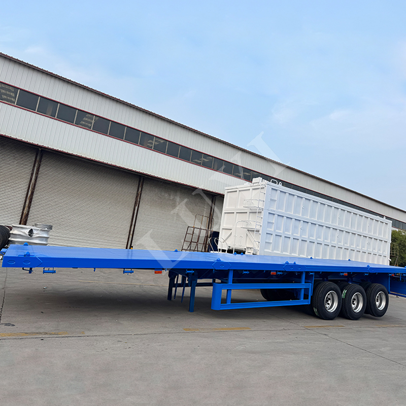 THREE-AXLE FLATBED SEMI-TRAILER CONTAINER TRANSPORTATION EQUIPMENT AND VARIOUS MACHINERY AND EQUIPME