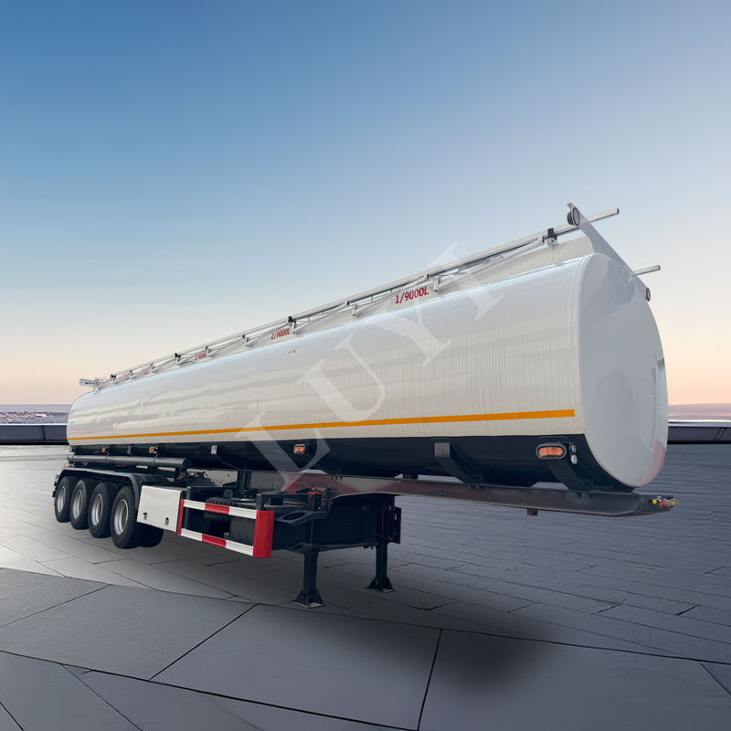 45,000 liters of 5-bin carbon steel liquefied oil tank trailer