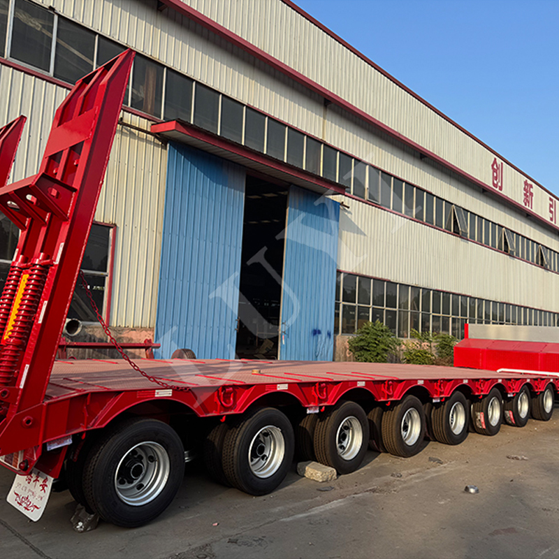 8 axle low flat semi-trailer