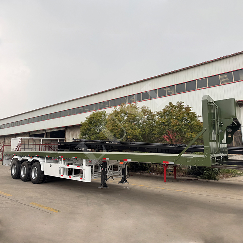 Three axle flat semi-trailer CONTAINER TRANSPORTATION EQUIPMENT AND VARIOUS MACHINERY AND EQUIPMENT