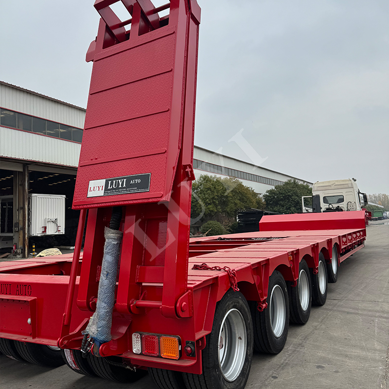 5 lines 10 axes low flat semi-trailer transport 120 tons