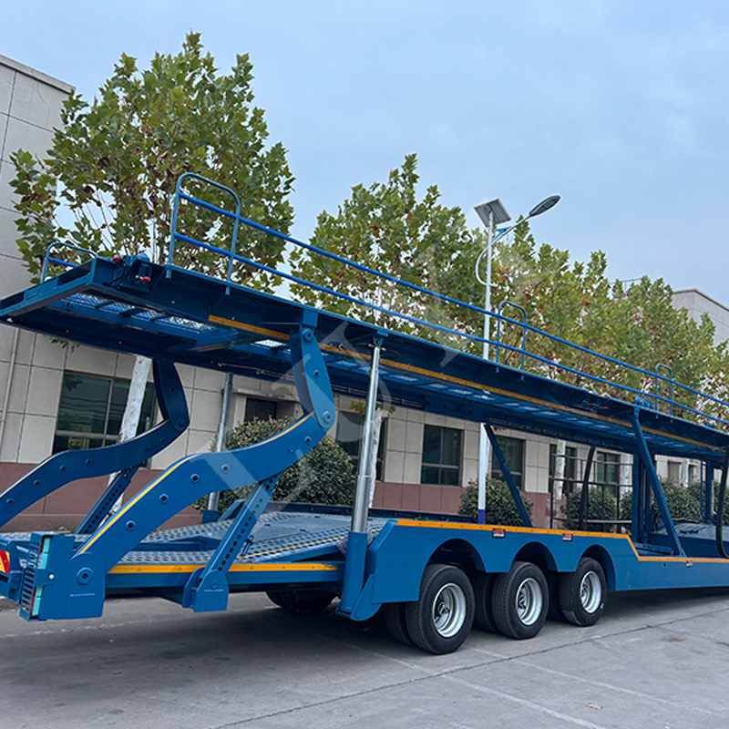 Three-axis container type, multi-functional transportation semi-trailer