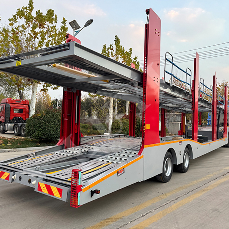 Three-axis container type, multi-functional transportation semi-trailer