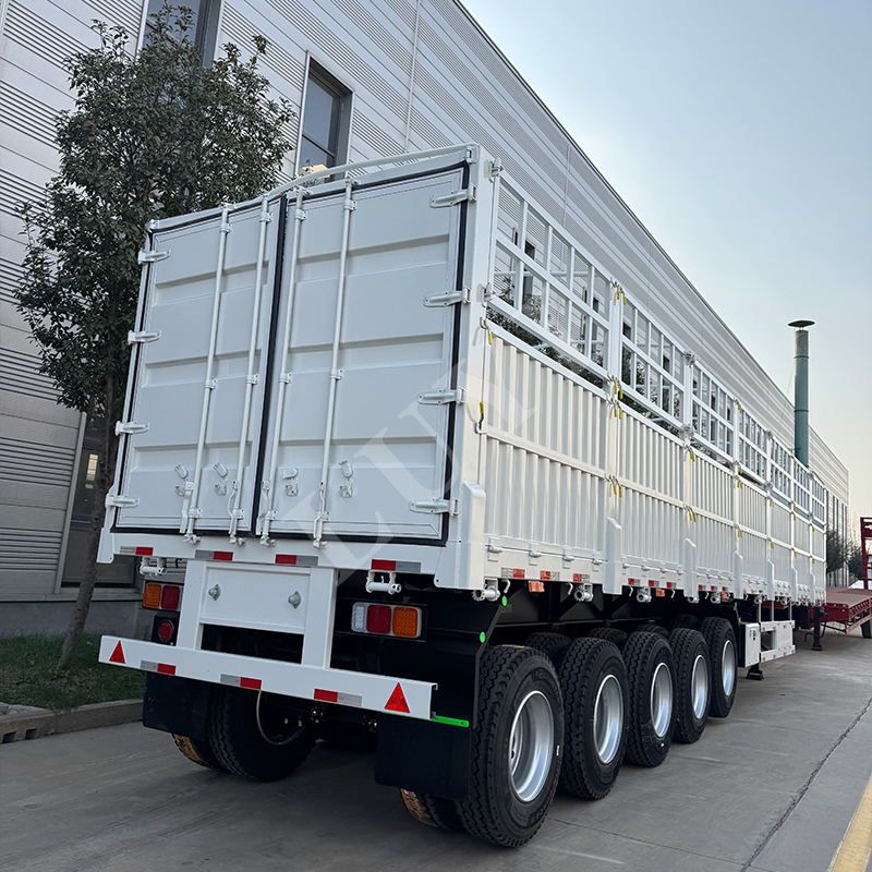 Saudi Arabia 5 axis first axle lift transport 100 tons of fence plate semi-trailer