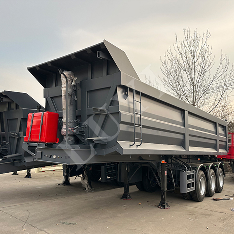  luyi 3 axle u shape 60 ton dump semi trailer High strength steel