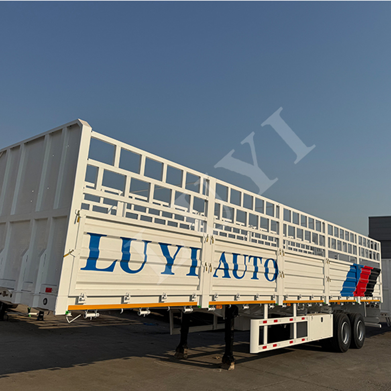 luyi 2 axle sidewall semi trailer new rear structure