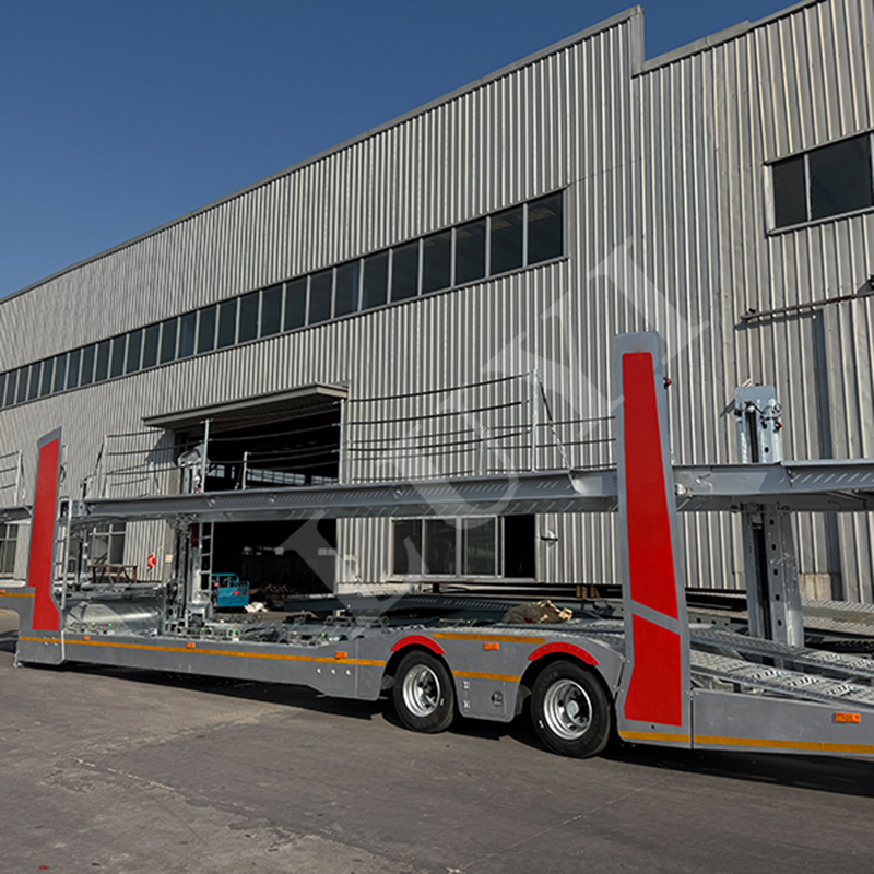 8-Car Capacity 2-Axles Steel Car Carrier Semi-Trailer Upper Deck Container Transportation