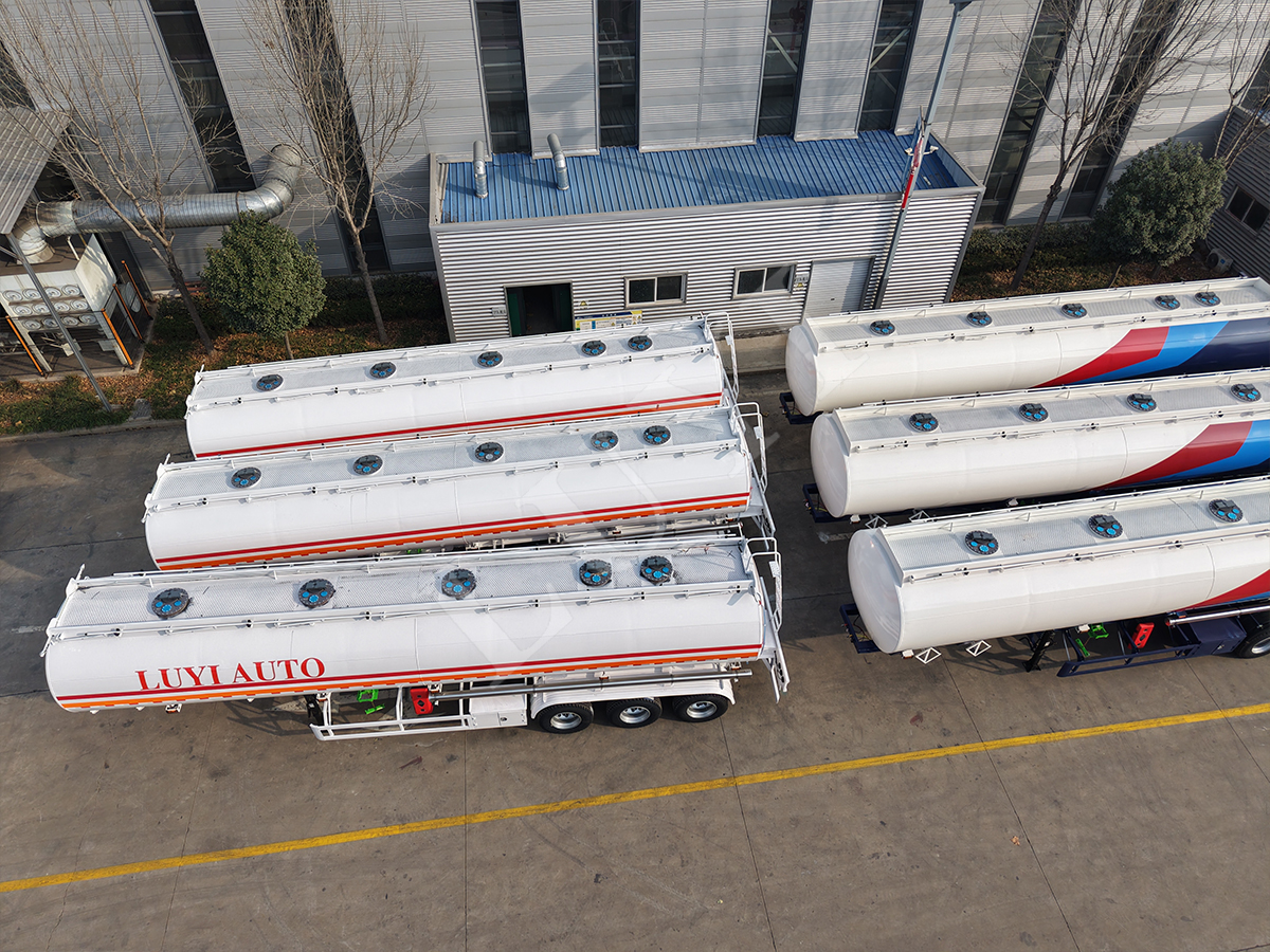 3 axle 5 compartment 20000L fuel tank semi trailer sent to Kazakhstan