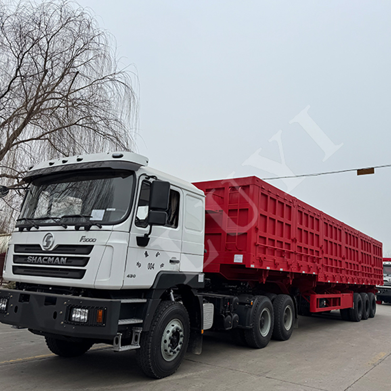  High Quality 3 Axle Side Tipper Truck Trailer Cargo Trailer