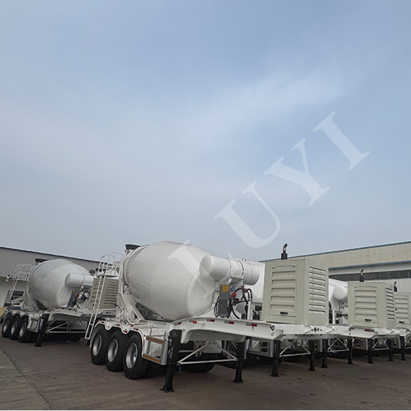 3 Axle Self-working Bulk Cement Mixer Truck Trailer Tank Bul