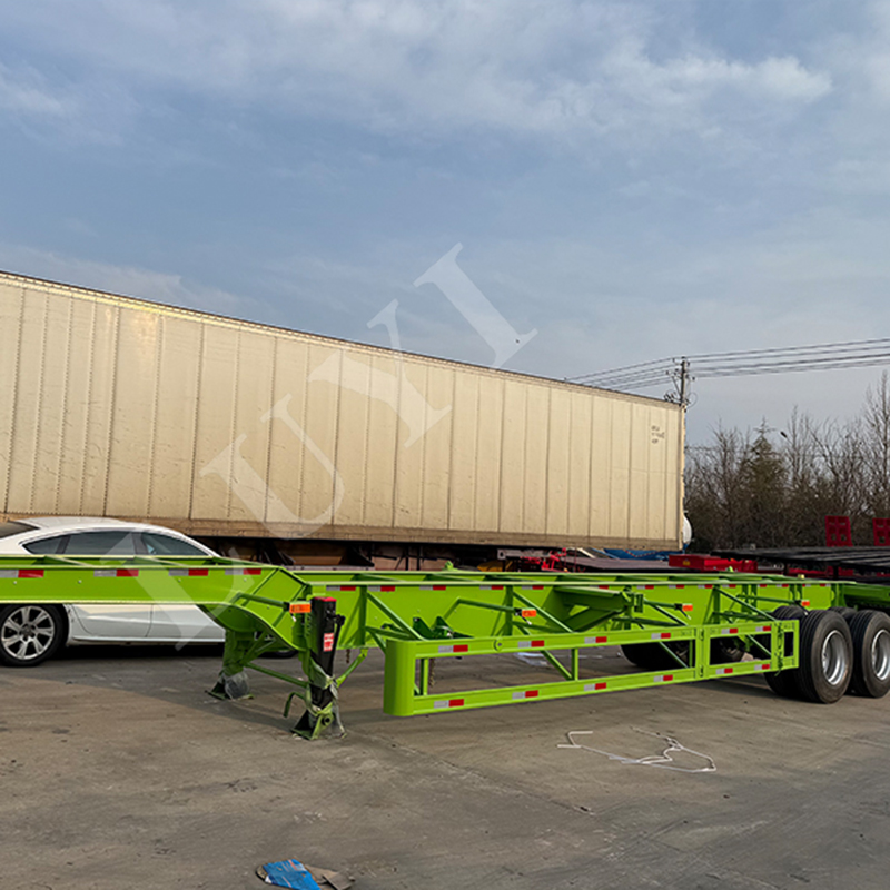 2 Axle 40ft Container Carrier 20ft Container Truck Skeleton 
