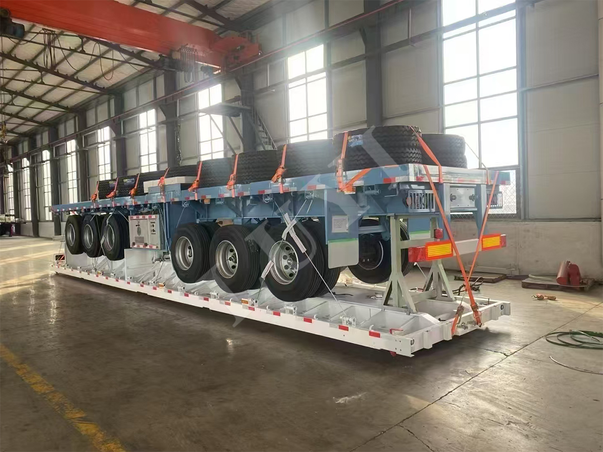 3 axle flatbed semi trailer sent to Zambia