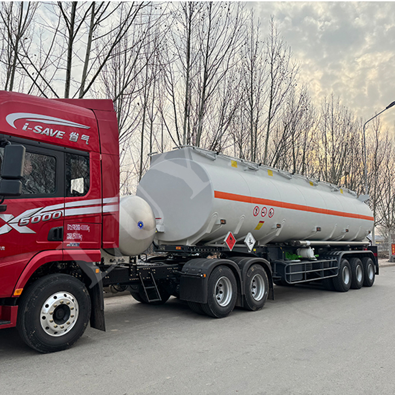 45000L 50000L 3-Compartment 3-Axle Carbon Steel Fuel Tank Tr