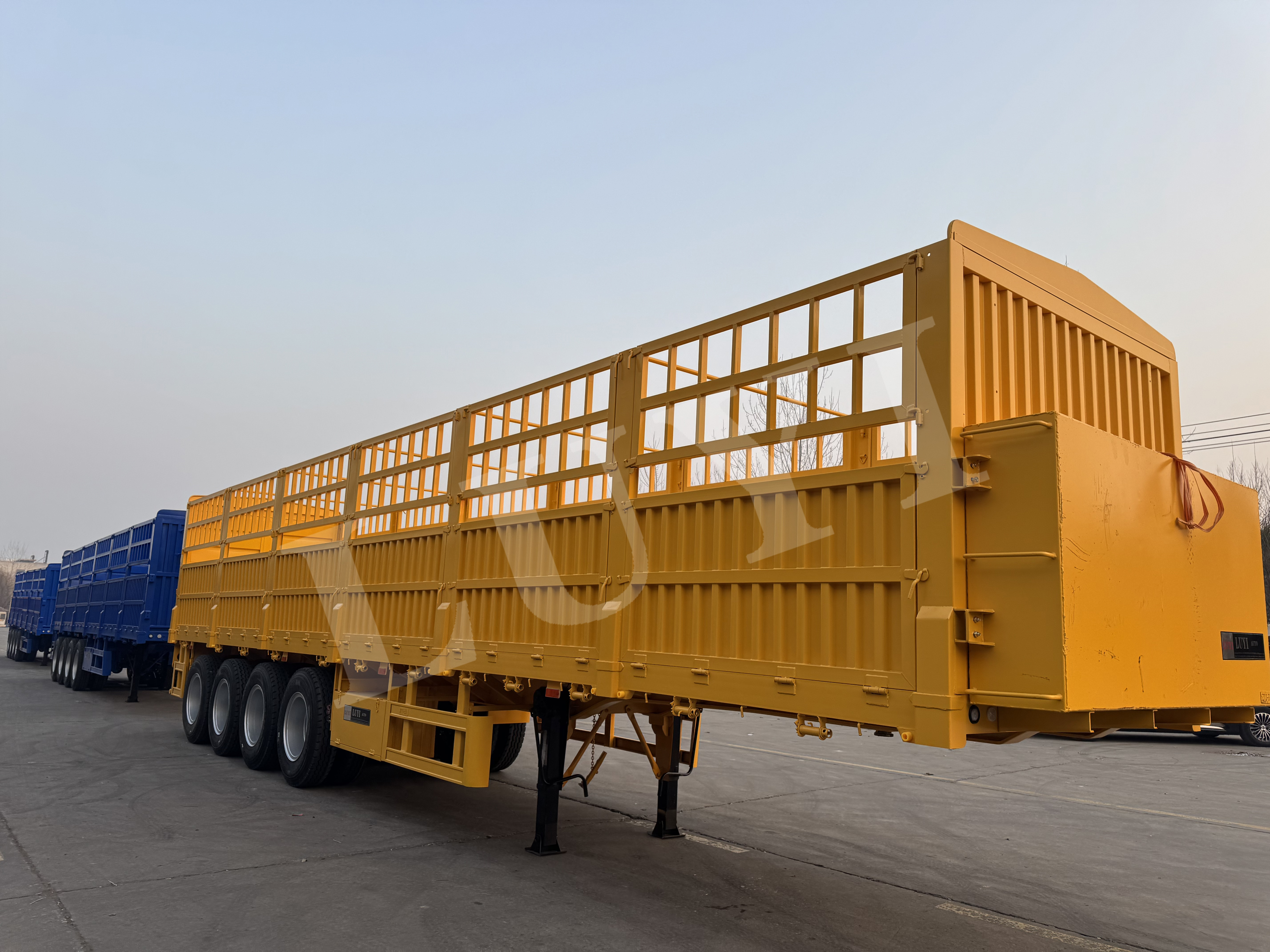 Four axle sidewall semi trailer was successfully shipped to Sudan
