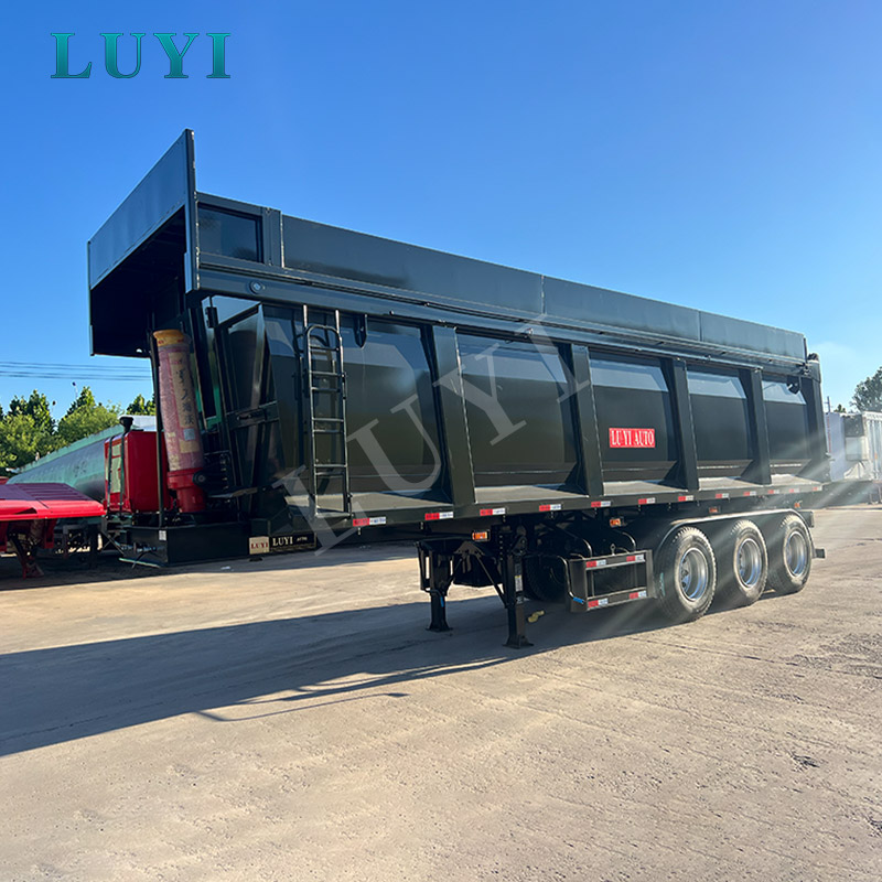LUYI Three Axle U Type Rear Tipping Semi