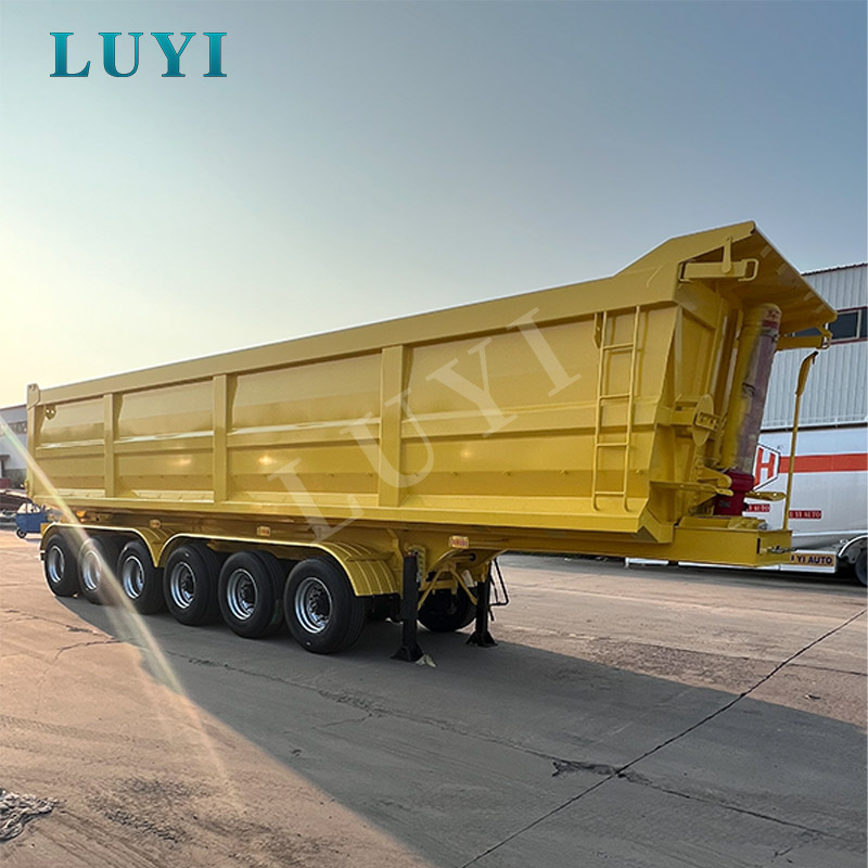 6 Axle 100 Ton Rear Dump Semi Trailer Fu