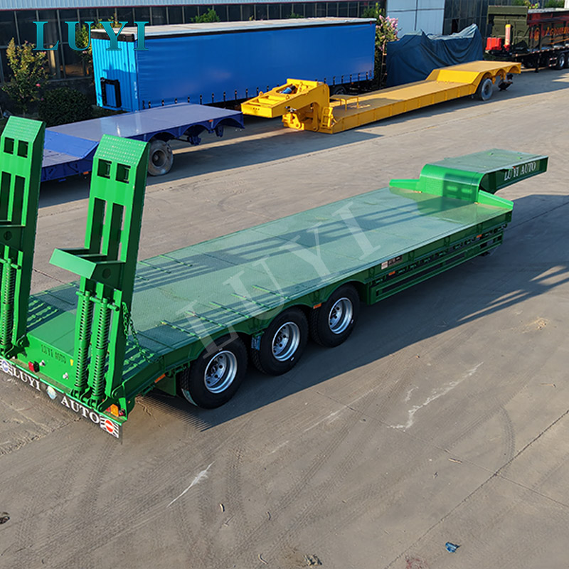 LUYI 3 Axle 13m Low Bed Semi Trailer 80 