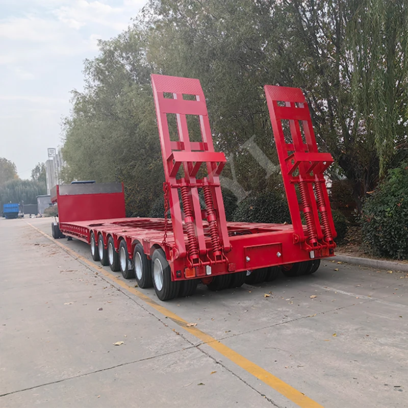LUYI 18m Extendable Low Bed Semi Trailer