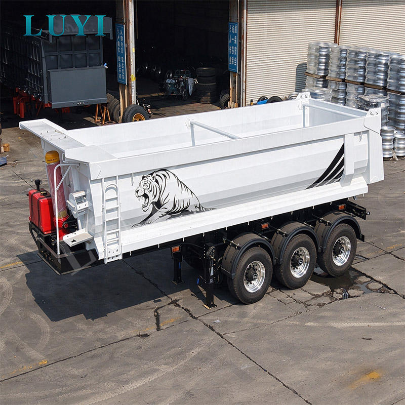 LUYI 3 axle tipper semi trailer air susp